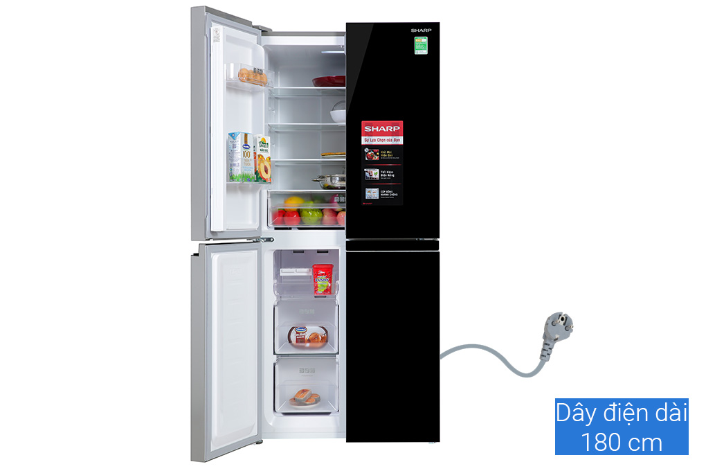 Tủ lạnh Sharp Inverter 362 lít Multi Door SJ-FX420VG-BK Màu Đen