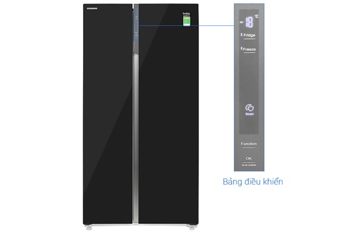 Tủ lạnh Beko Inverter 622 lít Side By Side GNO62251GBVN Màu Đen