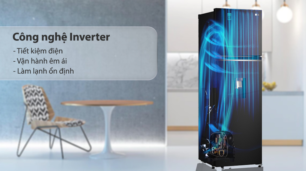 Tủ lạnh LG Inverter 264 Lít GV-D262BL - Công nghệ tiết kiệm điện