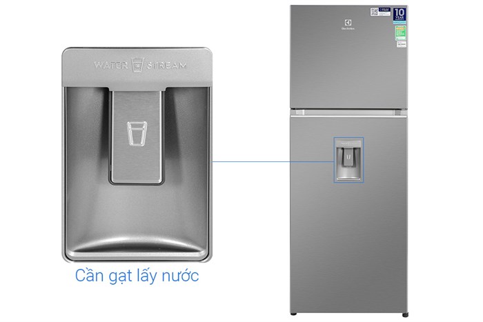 Tủ lạnh Electrolux Inverter 312 Lít ETB3440K-A Màu Bạc