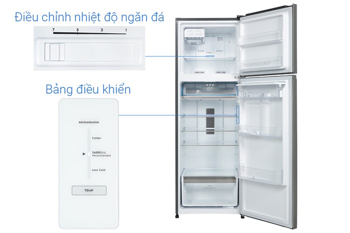 Tủ lạnh Electrolux Inverter 341 Lít ETB3740K-A Màu Bạc