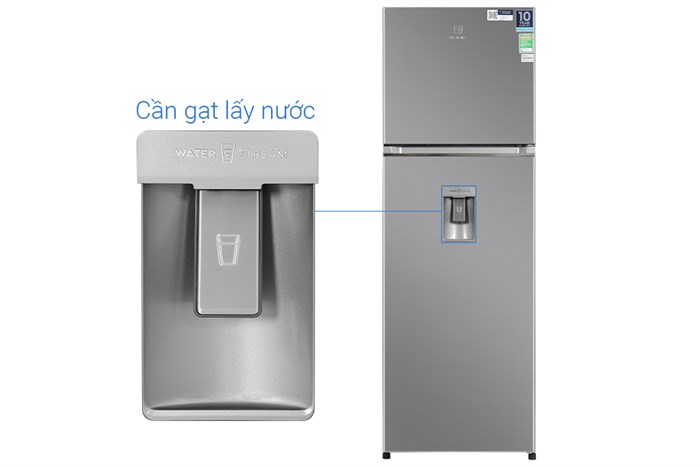 Tủ lạnh Electrolux Inverter 341 Lít ETB3740K-A Màu Bạc