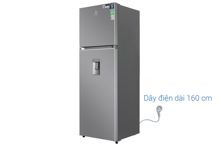 Tủ lạnh Electrolux Inverter 341 Lít ETB3740K-A Màu Bạc