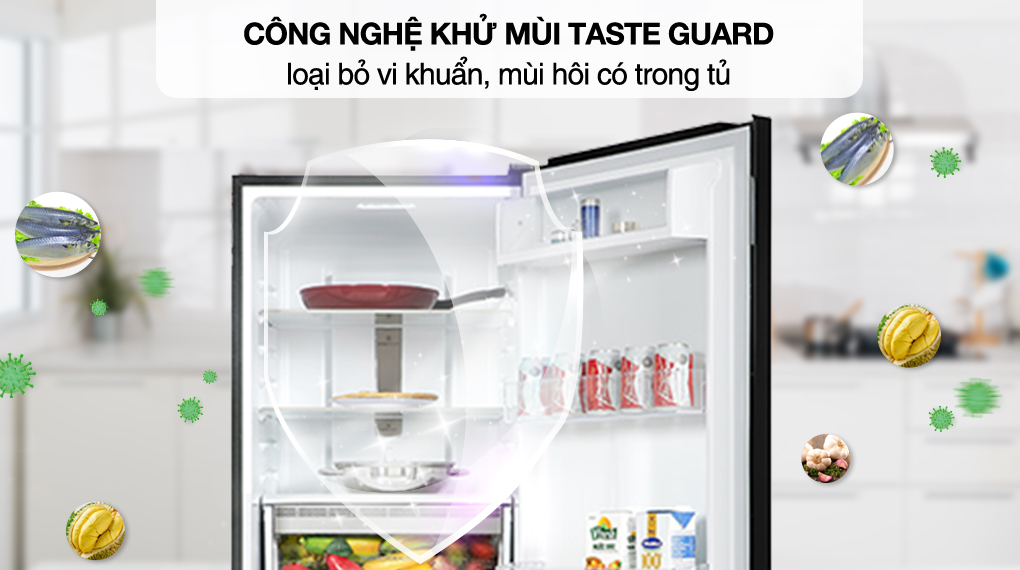 Tủ lạnh Electrolux Inverter 335 Lít EBB3702K-H - Công nghệ kháng khuẩn khử mùi