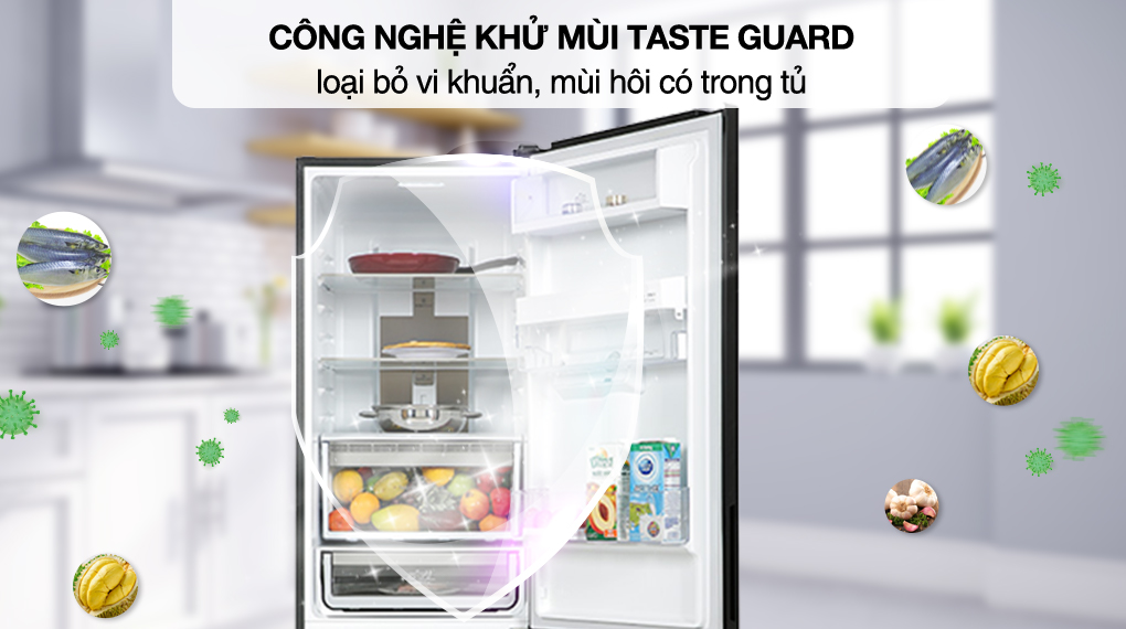 Tủ lạnh Electrolux Inverter 335 Lít EBB3762K-H - Công nghệ kháng khuẩn khử mùi