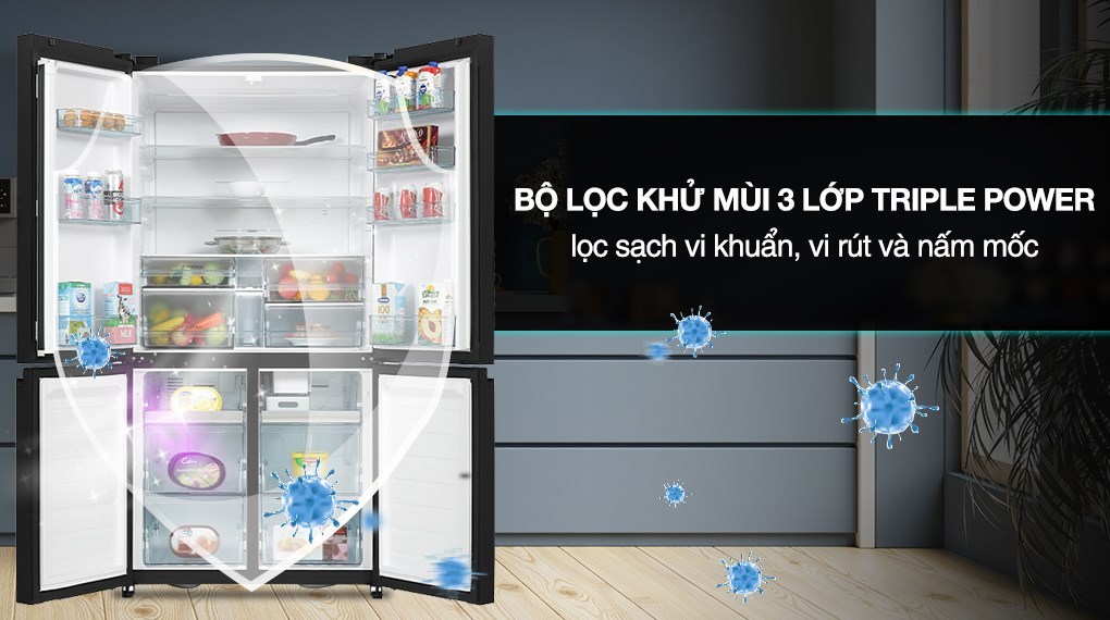 Tủ lạnh Hitachi Inverter 569 lít Multi Door R-WB640PGV1 GCK