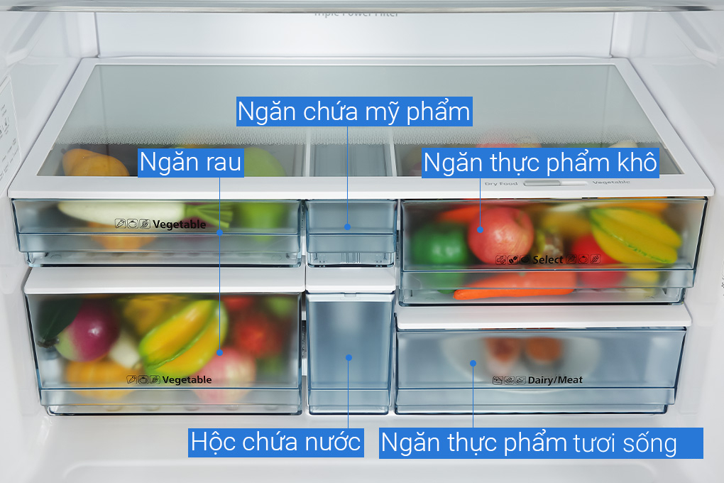 Tủ lạnh Hitachi Inverter 569 lít Multi Door R-WB640PGV1 GCK Màu Đen