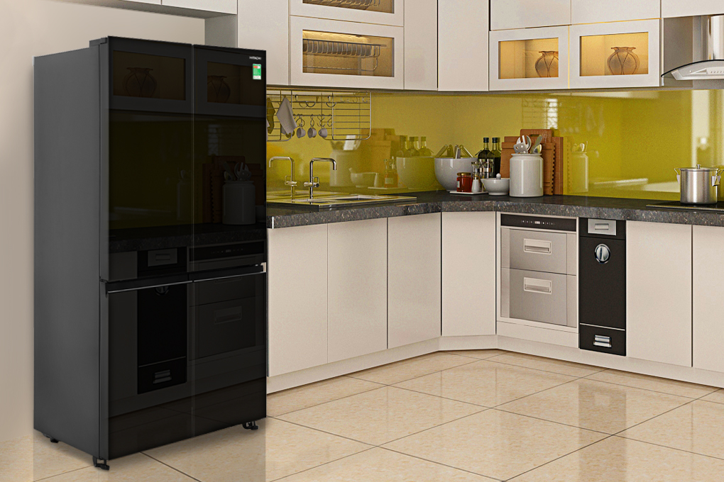 Tủ lạnh Hitachi Inverter 569 lít Multi Door R-WB640PGV1 GCK Màu Đen