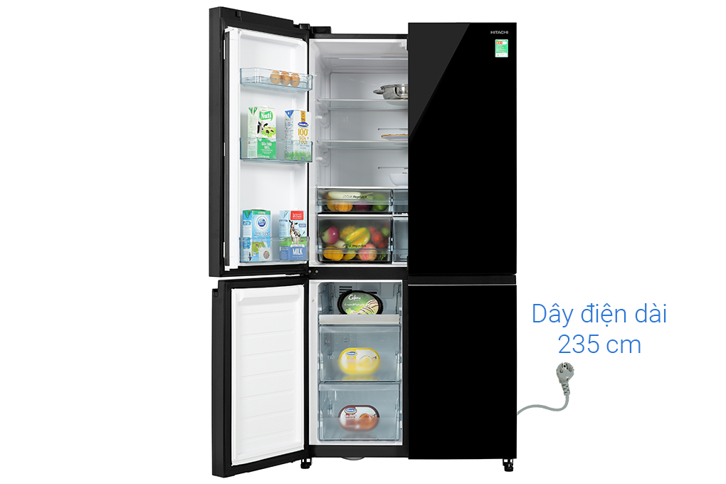 Tủ lạnh Hitachi Inverter 569 lít Multi Door R-WB640PGV1 GCK Màu Đen