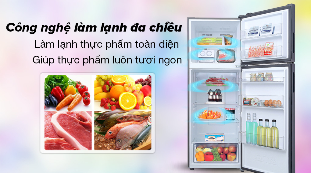 Tủ lạnh Aqua Inverter 333 lít AQR-T352FA(FB) - Công nghệ làm lạnh + Công nghệ bảo quản thực phẩm