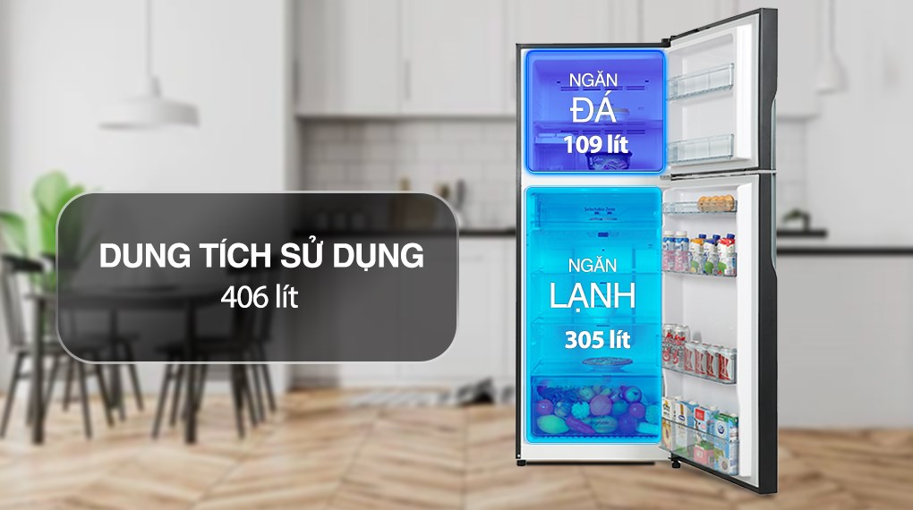 Tủ lạnh Hitachi Inverter 406 lít R-FVX510PGV9 GBK