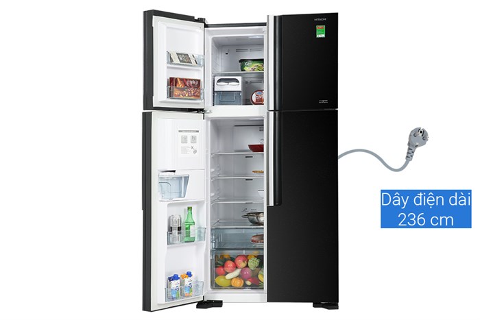 Tủ lạnh Hitachi Inverter 540 lít Multi Door R-FW690PGV7 GBK Màu Đen
