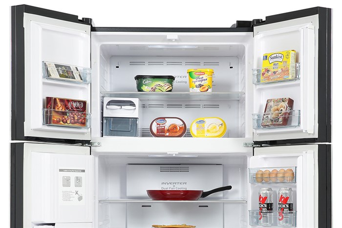 Tủ lạnh Hitachi Inverter 540 lít Multi Door R-FW690PGV7 GBK Màu Đen