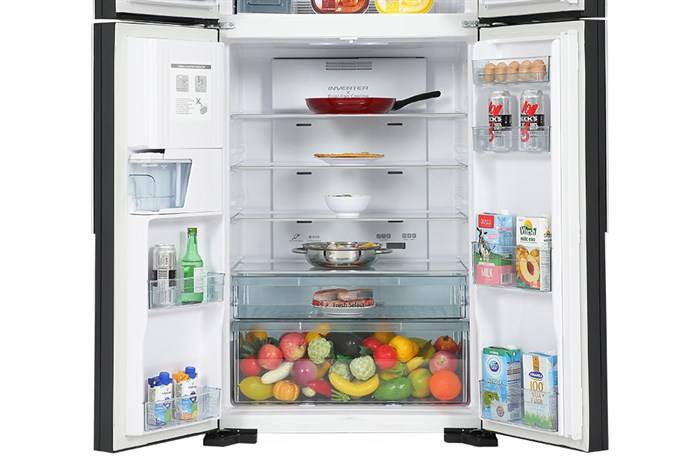 Tủ lạnh Hitachi Inverter 540 lít Multi Door R-FW690PGV7 GBK Màu Đen