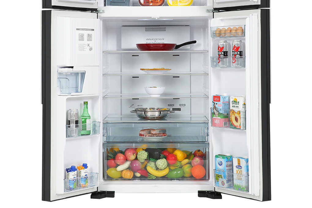 Tủ lạnh Hitachi Inverter 540 lít Multi Door R-FW690PGV7 GBK Màu Đen