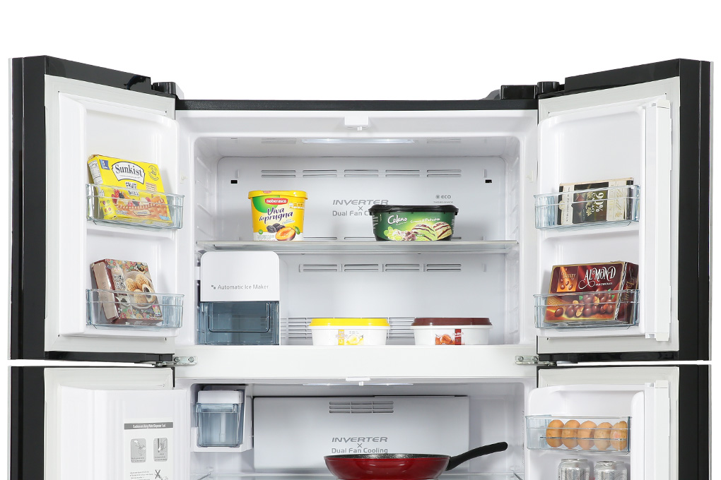 Tủ lạnh Hitachi Inverter 540 lít Multi Door R-FW690PGV7X GBK Màu Đen