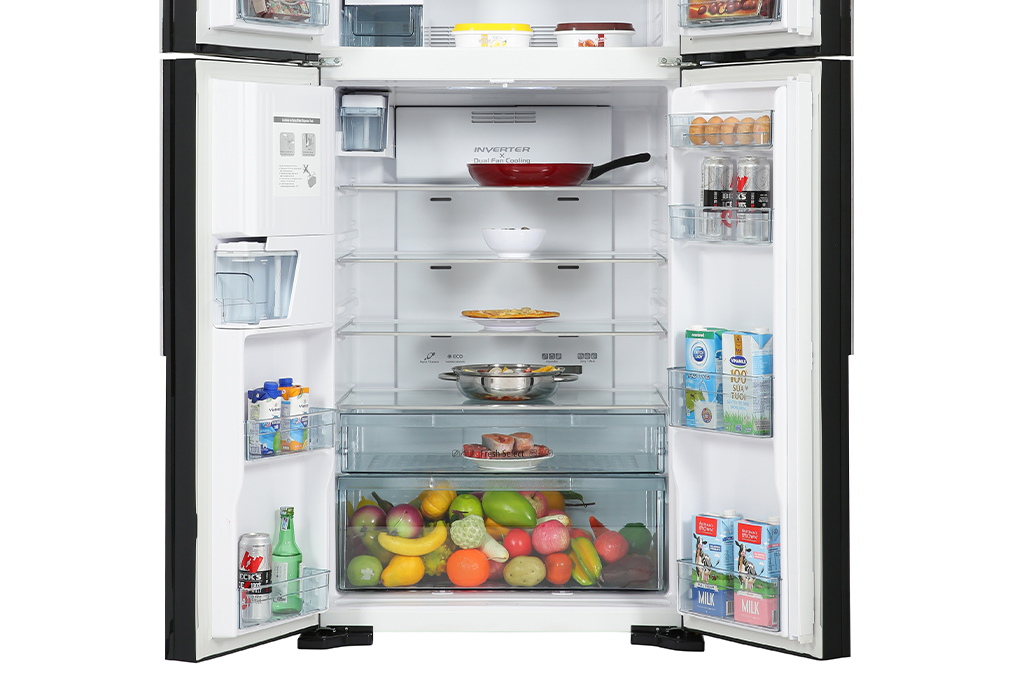 Tủ lạnh Hitachi Inverter 540 lít Multi Door R-FW690PGV7X GBK Màu Đen