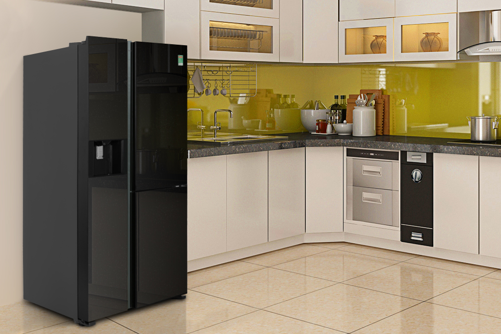 Tủ lạnh Hitachi Inverter 569 lít Side By Side R-MX800GVGV0 GBK Màu Xám