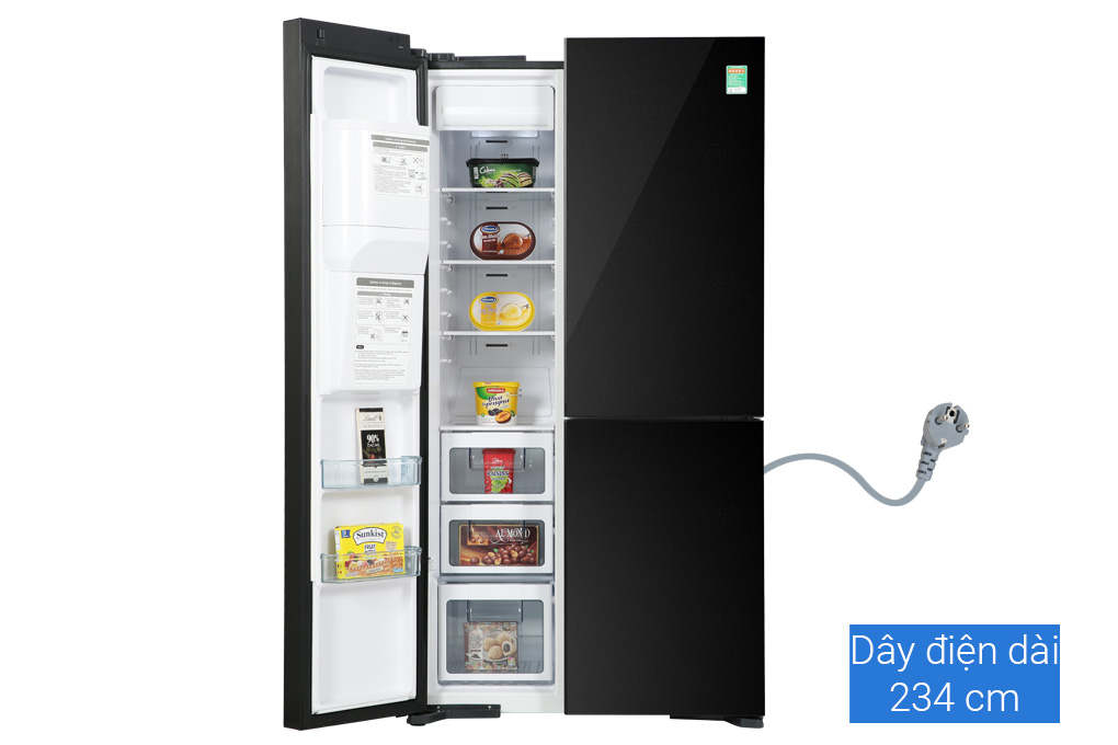 Tủ lạnh Hitachi Inverter 569 lít Side By Side R-MX800GVGV0 GBK Màu Xám