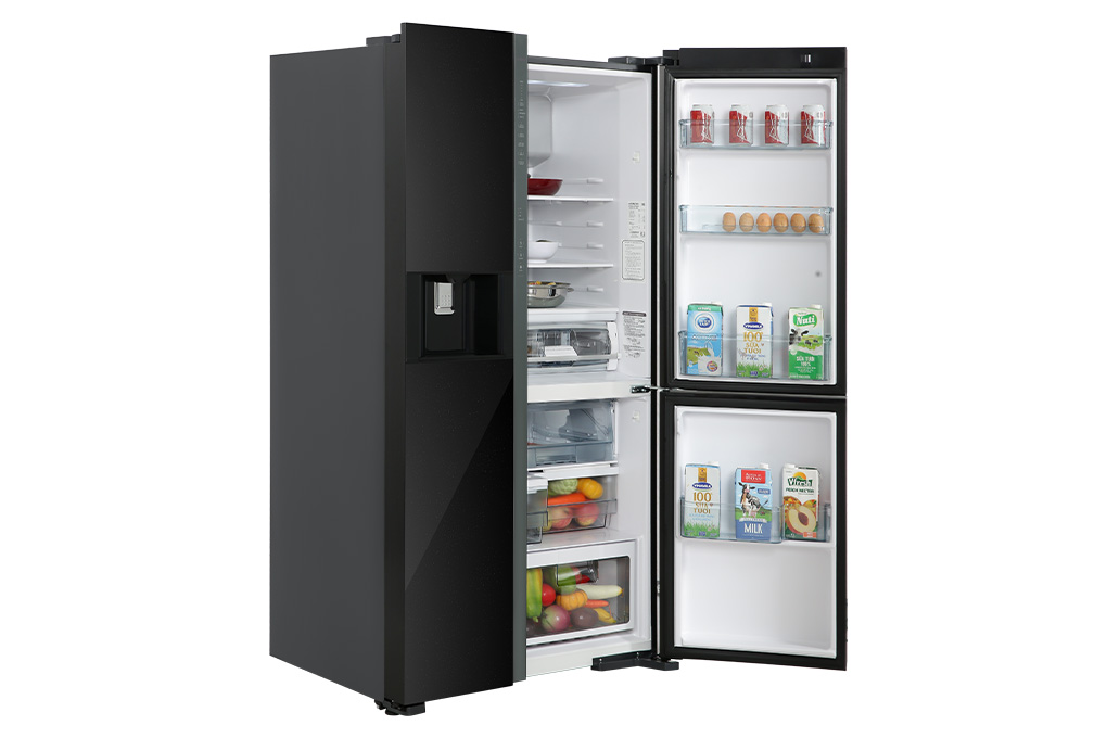 Tủ lạnh Hitachi Inverter 569 lít Side By Side R-MX800GVGV0 GBK Màu Xám