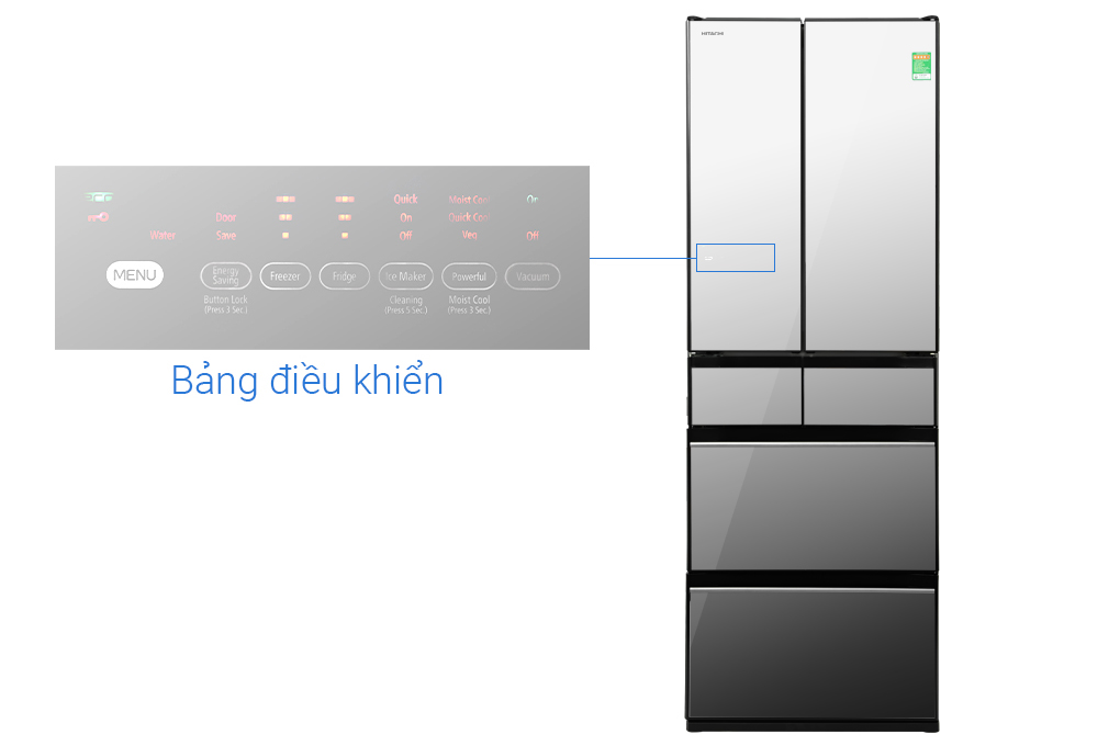 Tủ lạnh Hitachi Inverter 540 lít Multi Door R-HW540RV(X) Màu Trắng