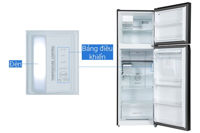 Tủ lạnh Toshiba Inverter 336 lít GR-RT435WEA-PMV(06)-MG Màu Đen - Xám