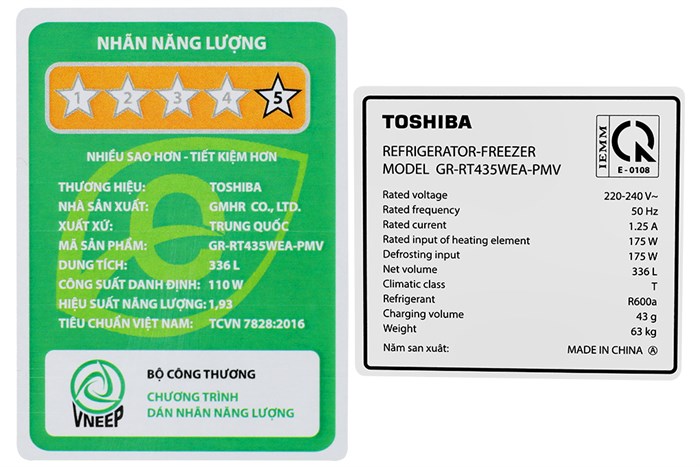 Tủ lạnh Toshiba Inverter 336 lít GR-RT435WEA-PMV(06)-MG Màu Đen - Xám