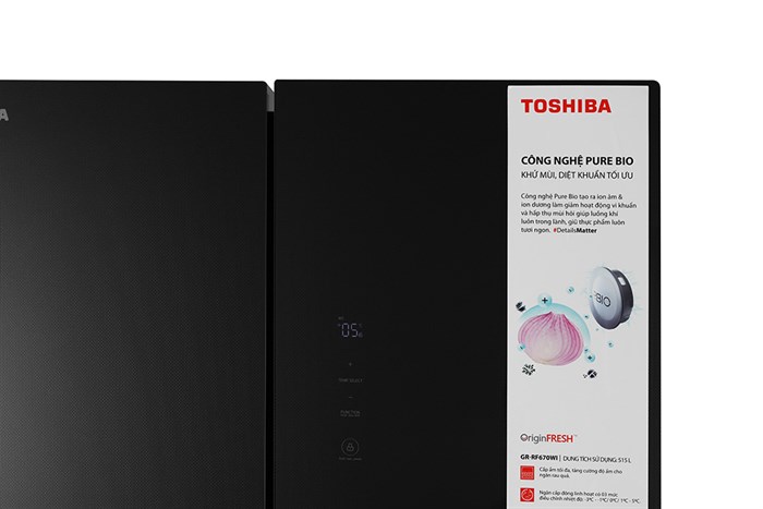 Tủ lạnh Toshiba Inverter 515 lít Multi Door GR-RF670WI-PGV(A9)-BG Màu Xám đậm