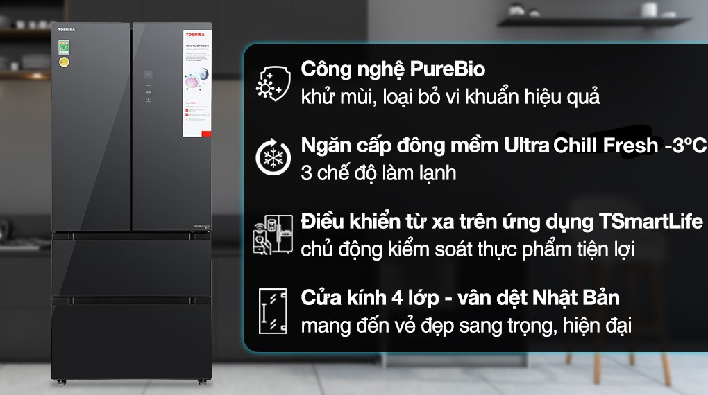 Tủ lạnh Toshiba Inverter 515 lít Multi Door GR-RF669WI-PGV(A9)-BG