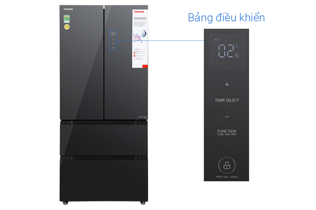 Tủ lạnh Toshiba Inverter 515 lít Multi Door GR-RF669WI-PGV(A9)-BG Màu Xám đậm