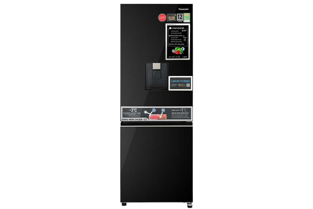 Tủ lạnh Panasonic Inverter 300 lít NR-BV331WGKV Màu Đen