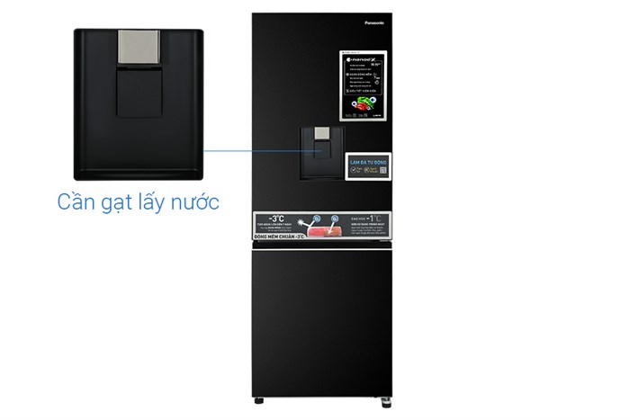 Tủ lạnh Panasonic Inverter 300 lít NR-BV331WGKV Màu Đen