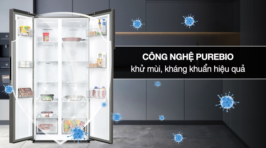 Tủ lạnh Toshiba Inverter 460 lít Side By Side GR-RS600WI-PMV(37)-SG