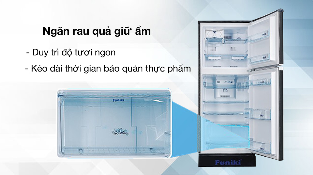 Tủ lạnh Funiki 159 lít FR-166ISU - Ngăn rau quả giữ ẩm, duy trì độ tươi ngon thực phẩm tốt hơn