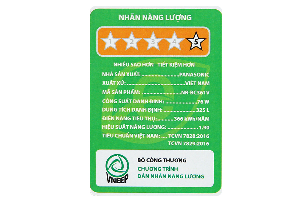 Tủ lạnh Panasonic Inverter 325 lít NR-BC361VGMV Màu Đen