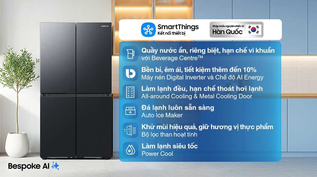 Tủ lạnh Samsung Inverter 648 lít Multi Door RF59C766FB1/SV