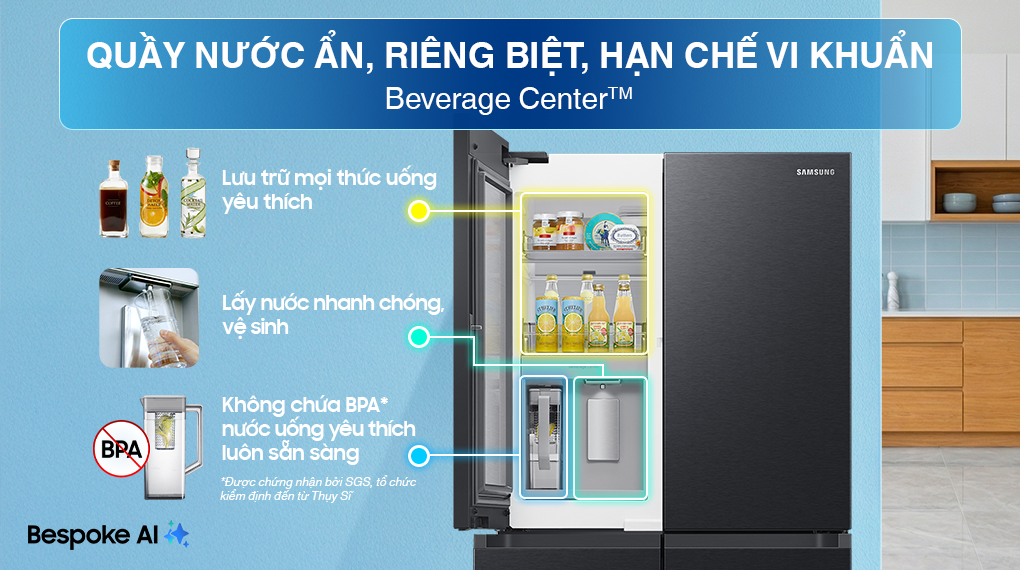 Tủ lạnh Samsung Inverter 648 lít Multi Door RF59C766FB1/SV