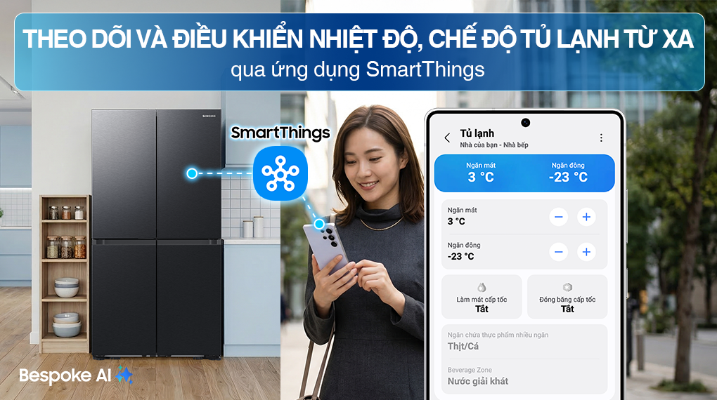 Tủ lạnh Samsung Inverter 648 lít Multi Door RF59C766FB1/SV