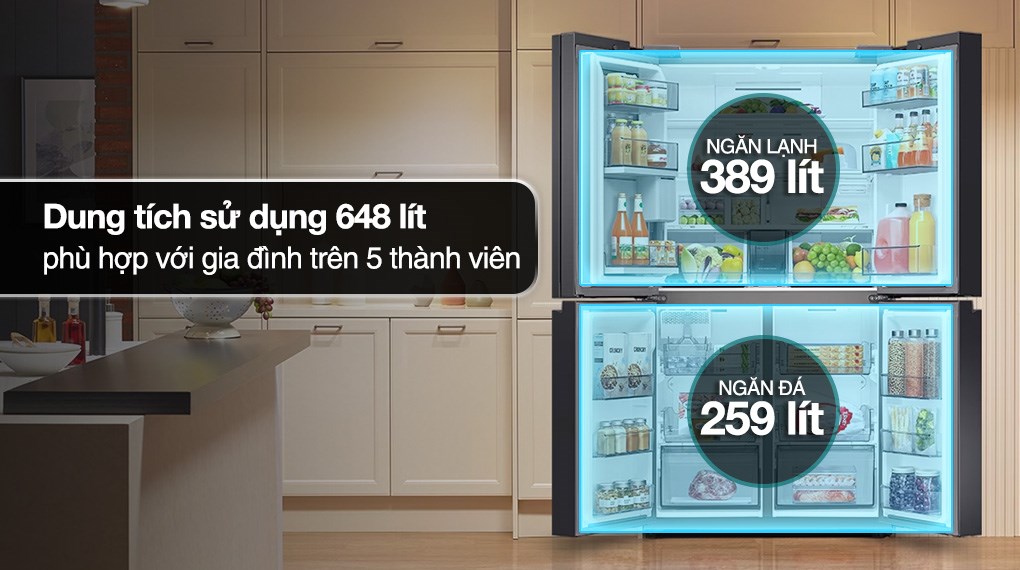 Tủ lạnh Samsung Inverter 648 lít Multi Door RF59C766FB1/SV