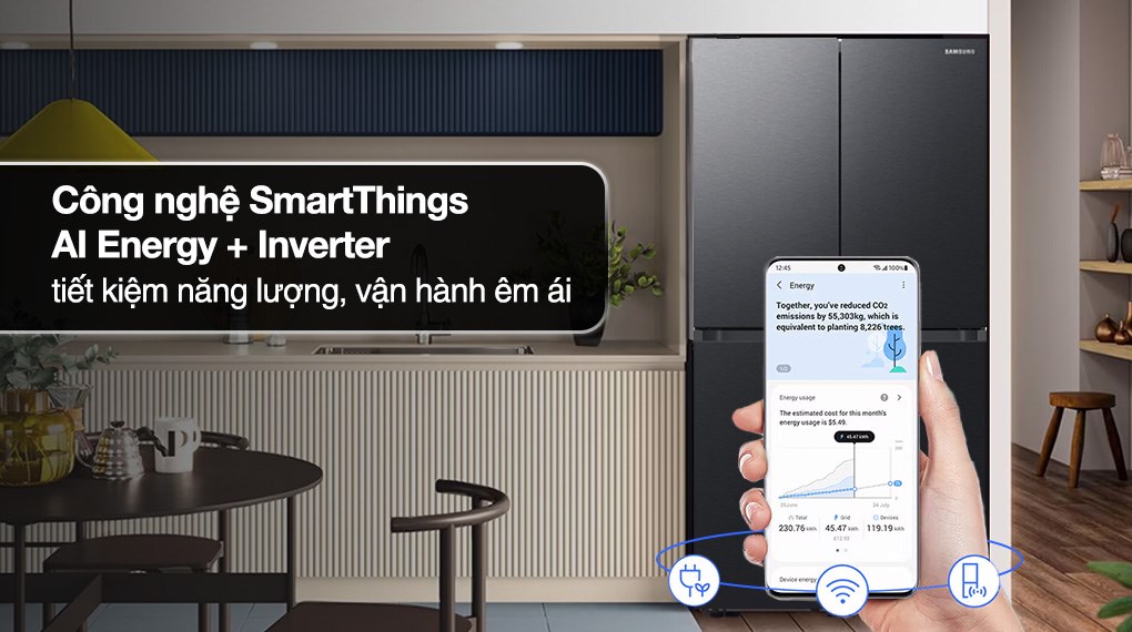 Tủ lạnh Samsung Inverter 648 lít Multi Door RF59C766FB1/SV