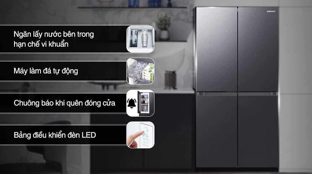 Tủ lạnh Samsung Inverter 648 lít Multi Door RF59C766FB1/SV