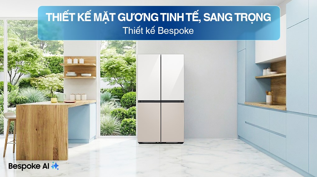 Tủ lạnh Samsung Inverter 648 lít Multi Door Bespoke Door-in-Door RF59CB66F8S/SV