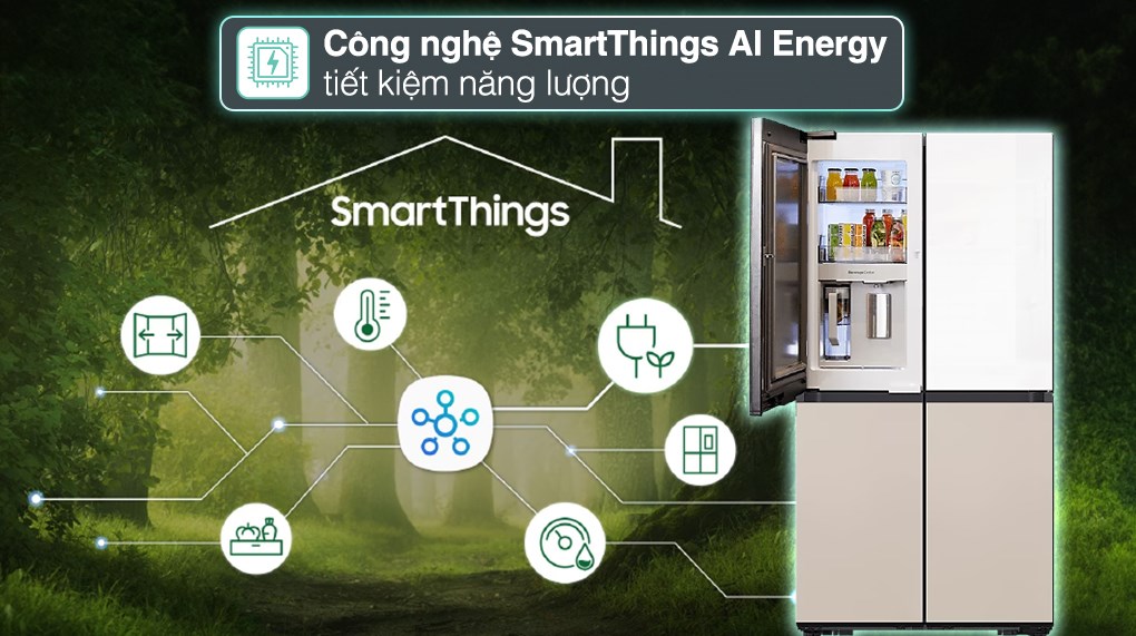 Tủ lạnh Samsung Inverter 648 lít Multi Door Bespoke Door-in-Door RF59CB66F8S/SV