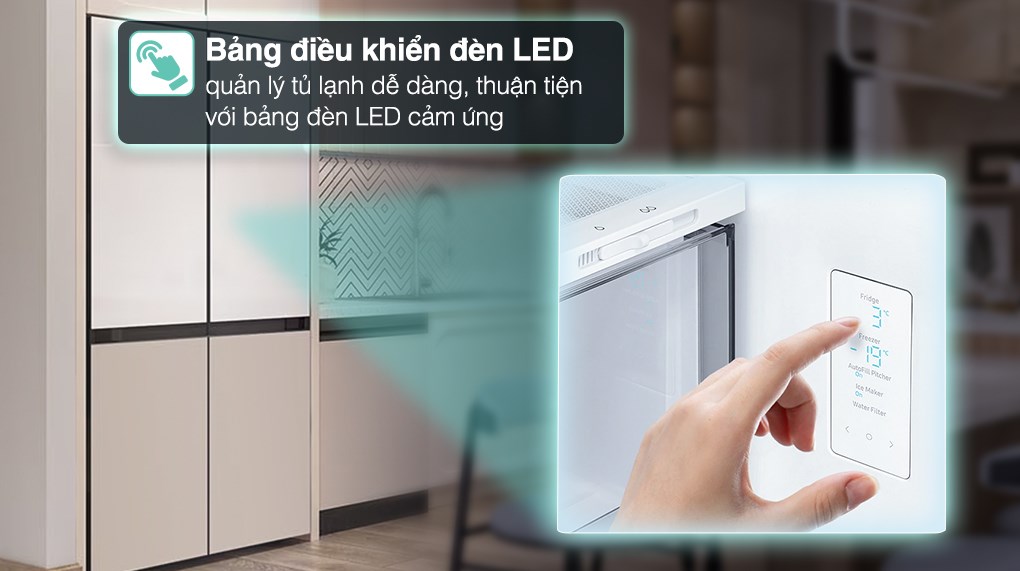 Tủ lạnh Samsung Inverter 648 lít Multi Door Bespoke Door-in-Door RF59CB66F8S/SV