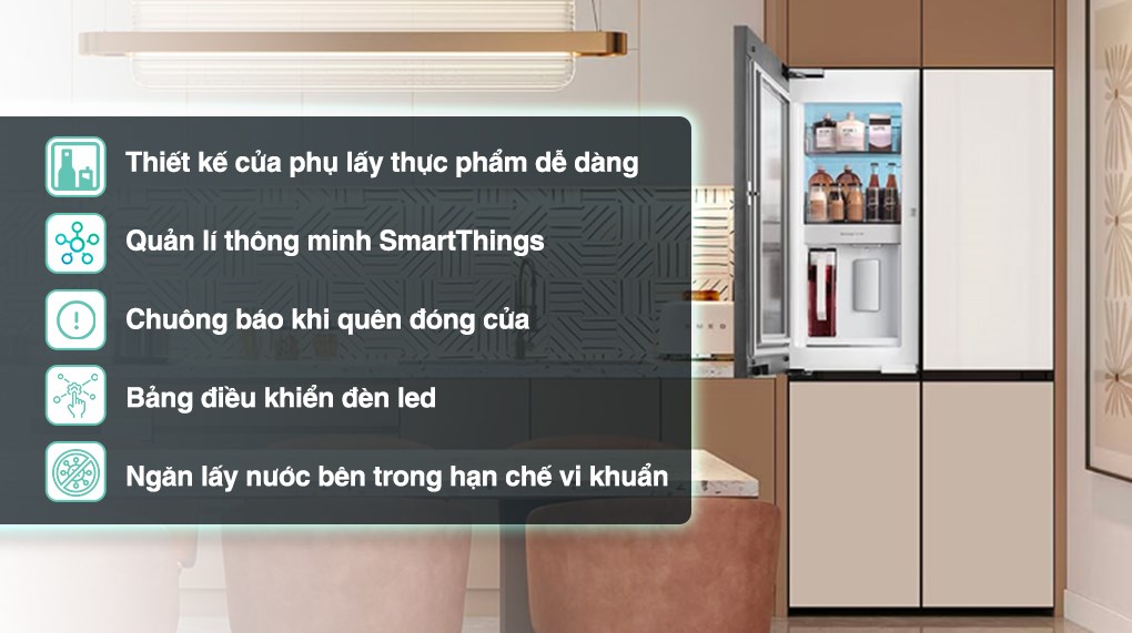 Tủ lạnh Samsung Inverter 648 lít Multi Door Bespoke Door-in-Door RF59CB66F8S/SV