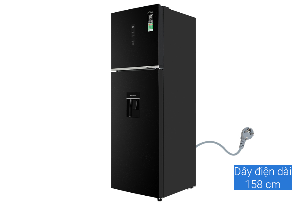 Tủ lạnh Aqua Inverter 347 lít AQR-T400FA(WFB) Màu Đen