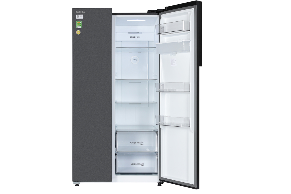 Tủ lạnh Toshiba Inverter 596 lít Side By Side GR-RS775WI-PMV(06)-MG Màu Đen - Xám