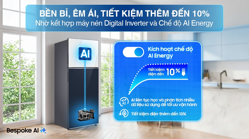 Tủ lạnh Samsung Inverter 460 lít Bespoke RT47CB66868ASV