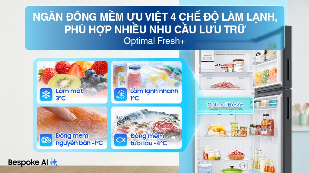 Tủ lạnh Samsung Inverter 460 lít Bespoke RT47CB66868ASV