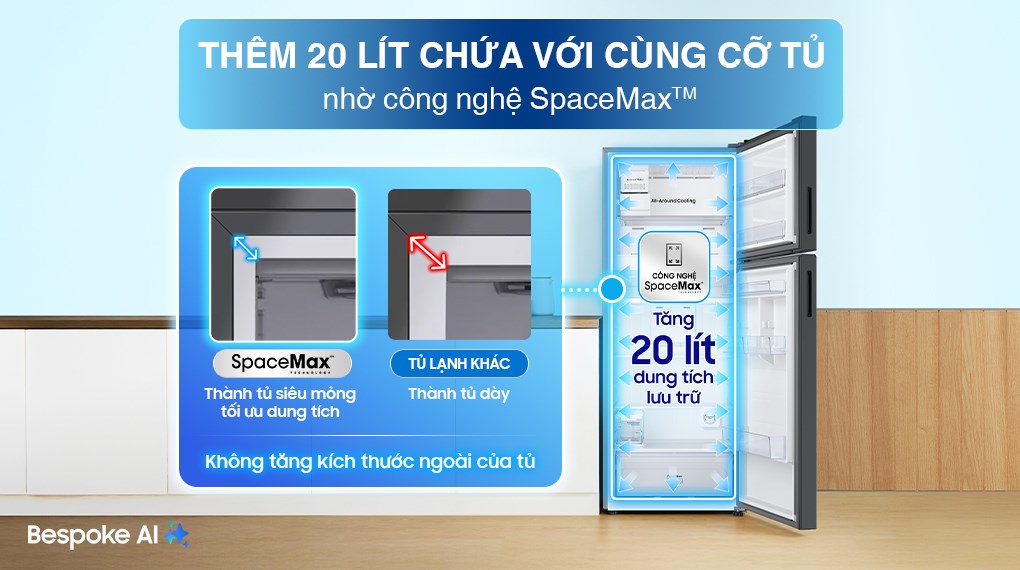 Tủ lạnh Samsung Inverter 460 lít Bespoke RT47CB66868ASV